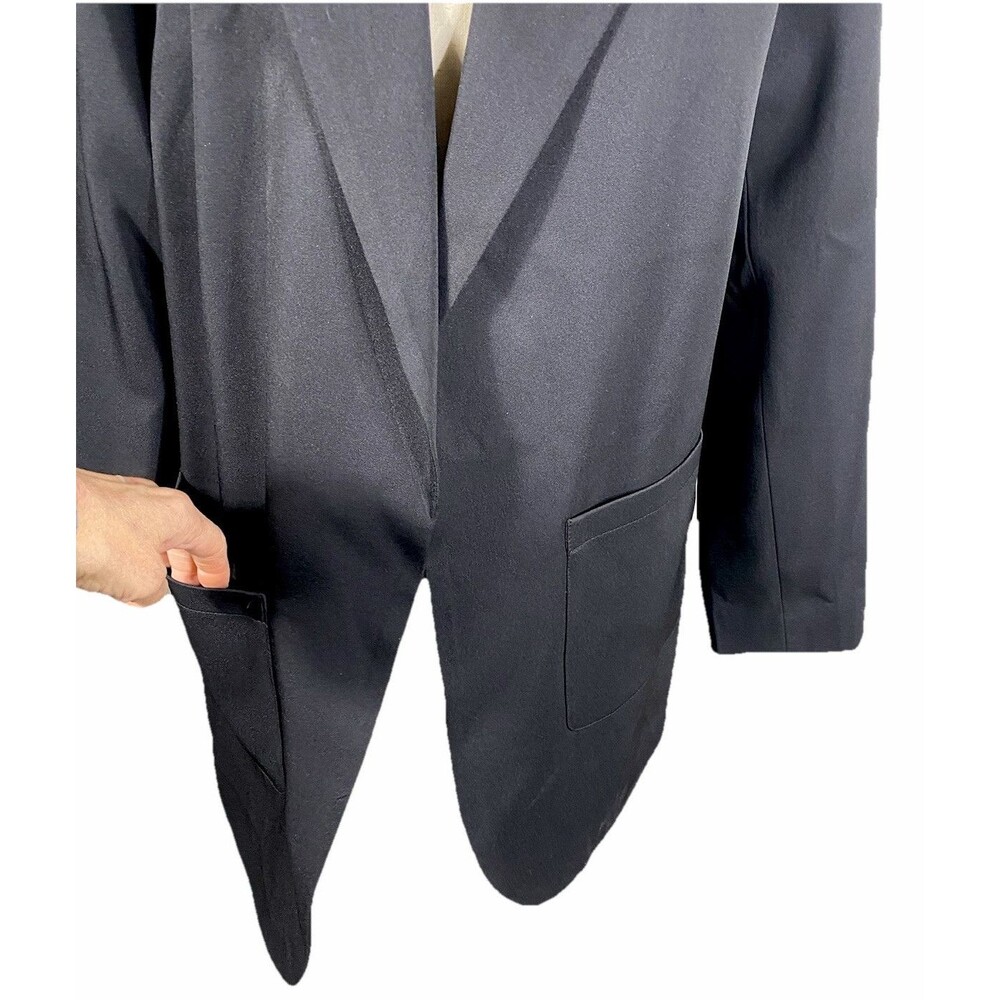 NWT Dazosue Open Front BLACK Career Blazer  Slim Suit Jacket Pockets  XL - Picture 7 of 12